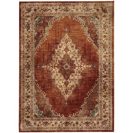 3' 5"x5' 5" Rectangle Ornamental Area Rug